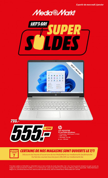 Media Markt Dépliant 03.01.2024