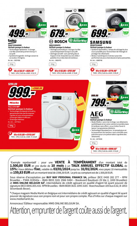 Media Markt Dépliant 03.01.2024