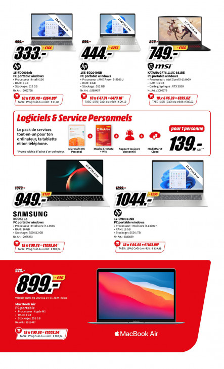 Media Markt Dépliant 03.01.2024
