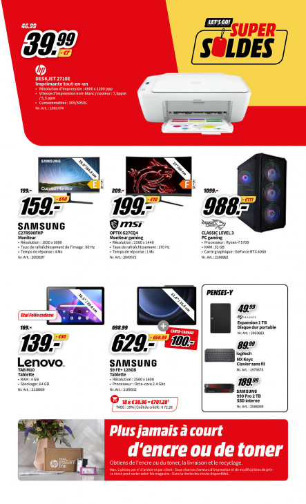 Media Markt Dépliant 03.01.2024