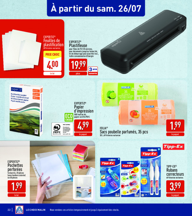 Aldi Dépliant 22.07.2025