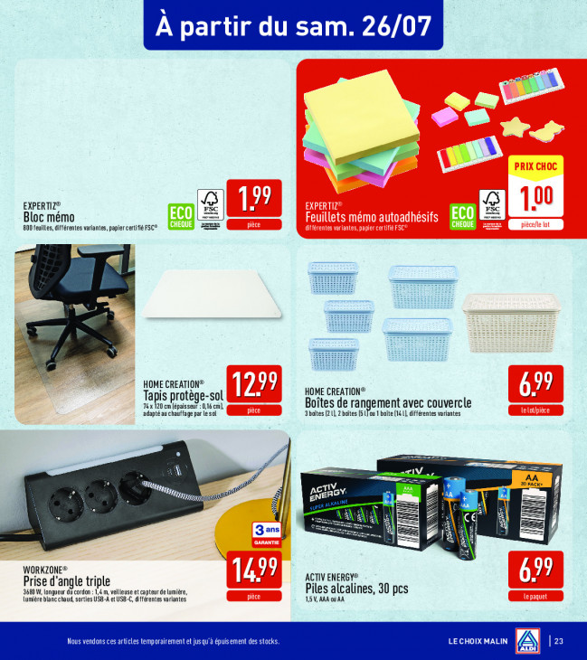 Aldi Dépliant 22.07.2025