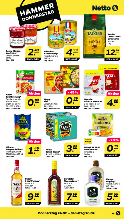 Netto Angebote ab 21.07.25 bis 26.07.25