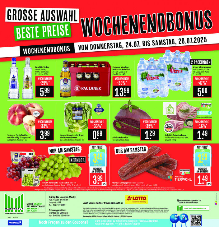 Marktkauf Angebote ab 21.07.25 bis 26.07.25