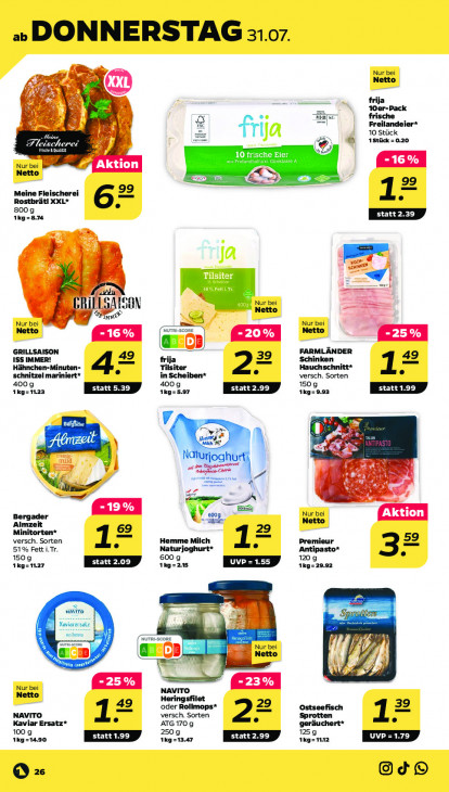 Netto Angebote ab 28.07.25 bis 02.08.25