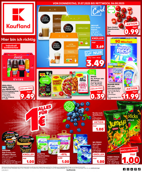 Kaufland Angebote ab 31.07.25 - bis 06.08.25