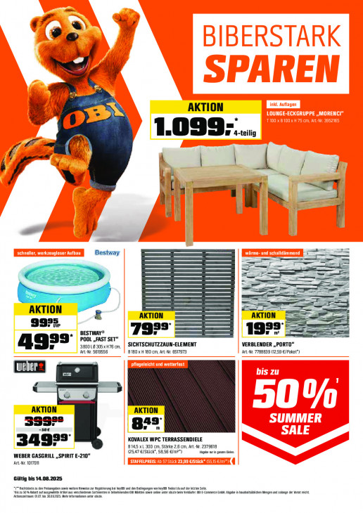 OBI Angebote ab 01.08.25 - bis 14.08.25