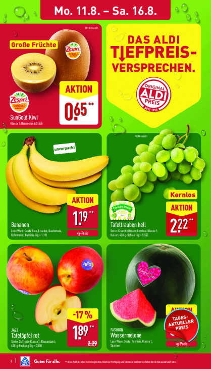 Aldi Nord Angebote ab 11.08.25 bis 16.08.25