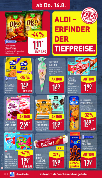 Aldi Nord Angebote ab 11.08.25 bis 16.08.25