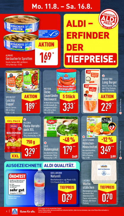Aldi Nord Angebote ab 11.08.25 bis 16.08.25