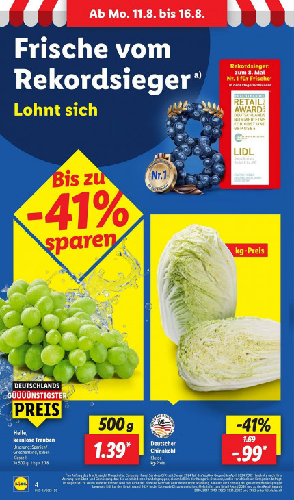 Lidl Angebote ab 11.08.25 bis 16.08.25