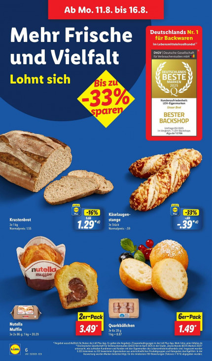 Lidl Angebote ab 11.08.25 bis 16.08.25