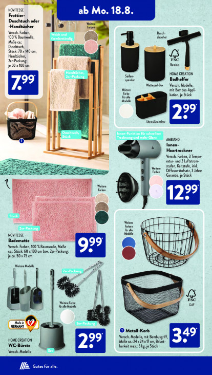 Aldi Süd Angebote ab 18.08.25 bis 23.08.25