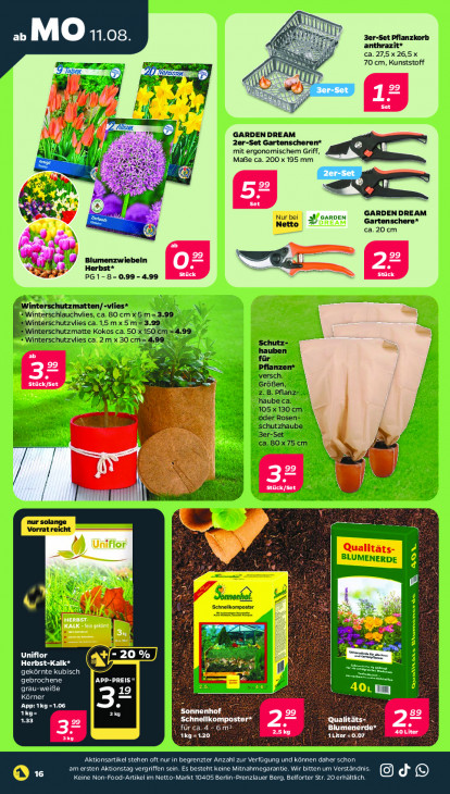 Netto Angebote ab 11.08.25 bis 16.08.25