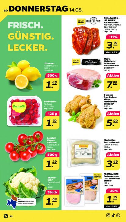 Netto Angebote ab 11.08.25 bis 16.08.25