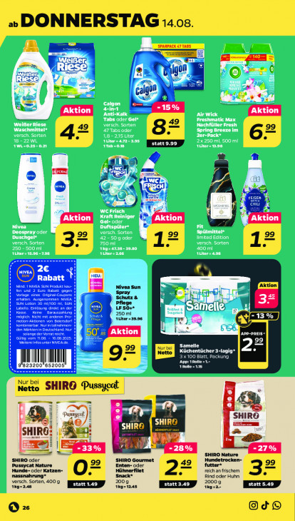 Netto Angebote ab 11.08.25 bis 16.08.25