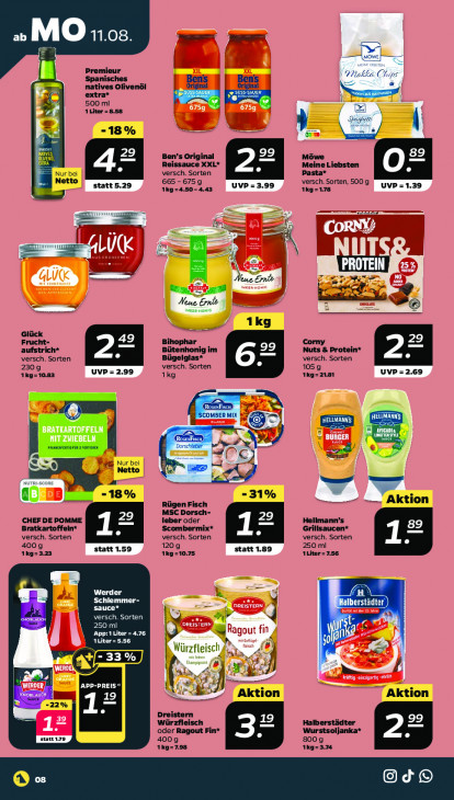Netto Angebote ab 11.08.25 bis 16.08.25