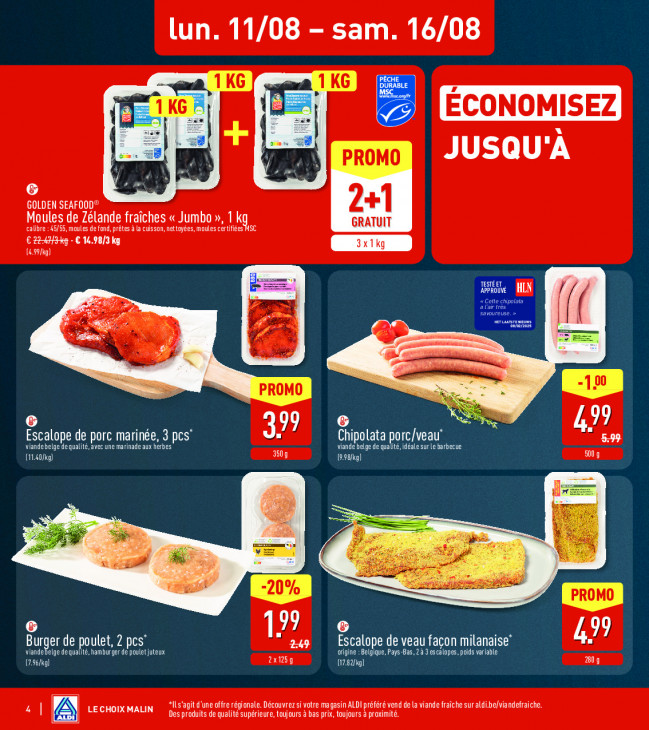 Aldi Dépliant 11.08.2025