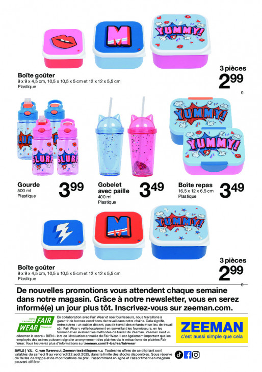 Zeeman Dépliant 09.08.2025