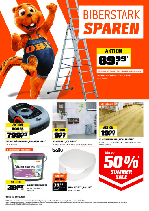 OBI Angebote ab 15.08.25 bis 31.08.25