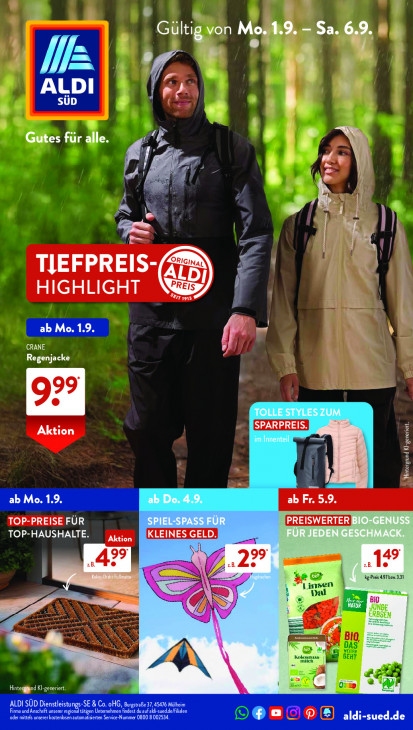 Aldi Süd Angebote ab 01.09.25 bis 06.09.25