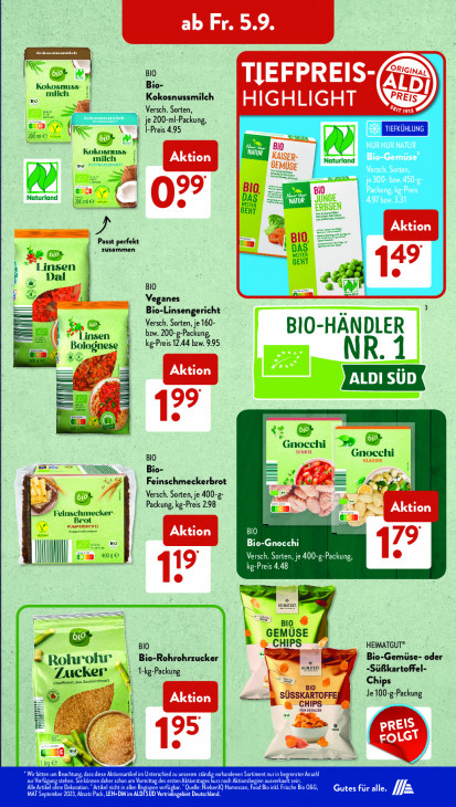 Aldi Süd Angebote ab 01.09.25 bis 06.09.25