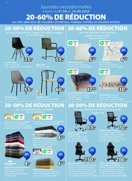 Jysk Dépliant 01.08.2025