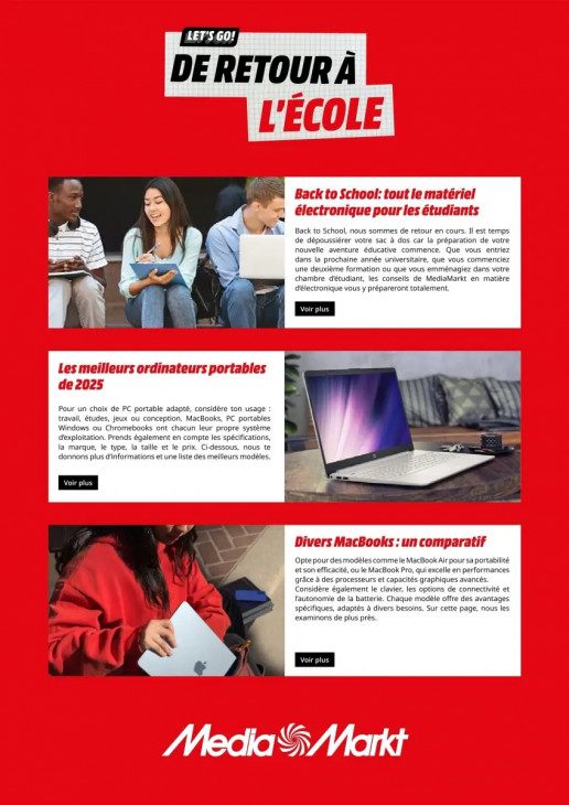 MediaMarkt Dépliant 18.08.2025