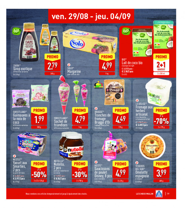 Aldi Dépliant 25.08.2025