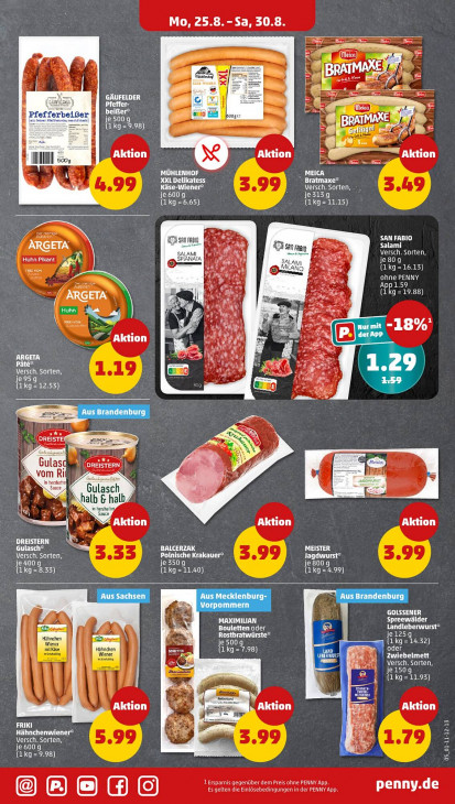 Penny Angebote ab 25.08.25 bis 30.08.25