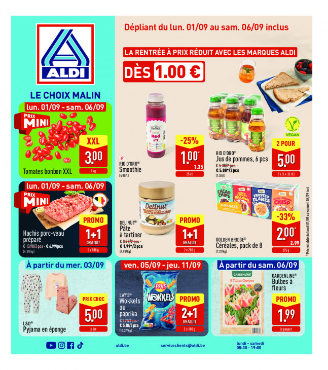 Aldi Dépliant 01.09.2025