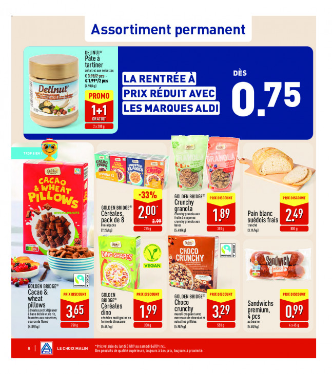 Aldi Dépliant 01.09.2025