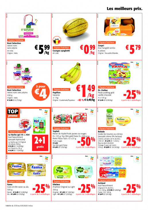 Colruyt Dépliant 27.08.2025