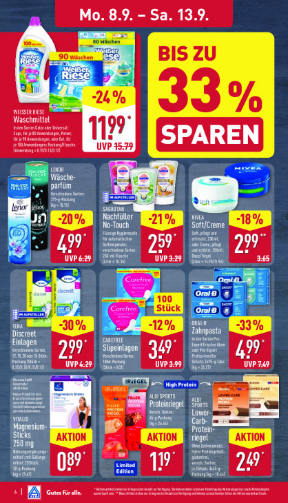 Aldi Nord Angebote ab 08.09.25 bis 13.09.25