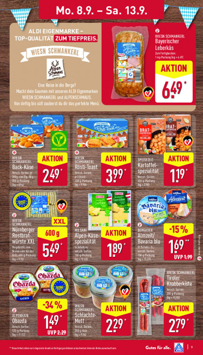 Aldi Nord Angebote ab 08.09.25 bis 13.09.25
