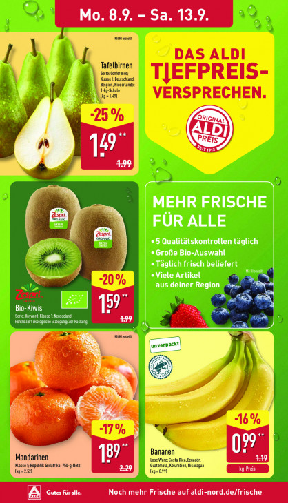 Aldi Nord Angebote ab 08.09.25 bis 13.09.25