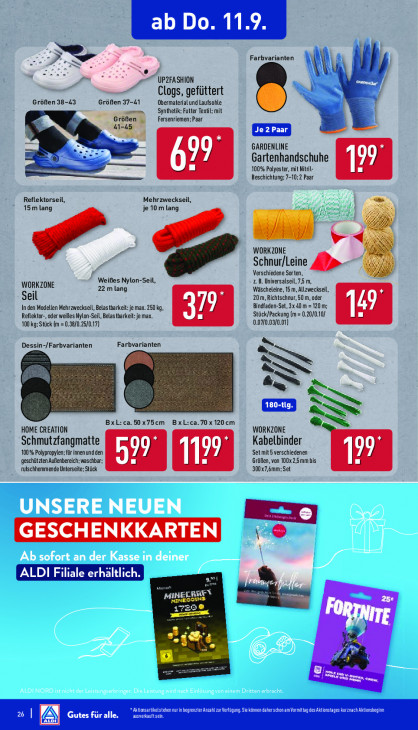 Aldi Nord Angebote ab 08.09.25 bis 13.09.25