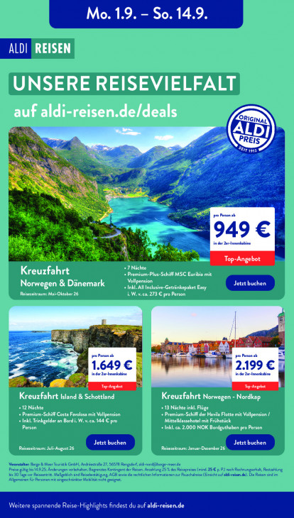 Aldi Nord Angebote ab 08.09.25 bis 13.09.25