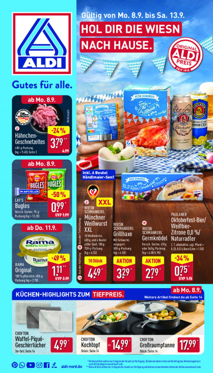 Aldi Nord Angebote ab 08.09.25 bis 13.09.25