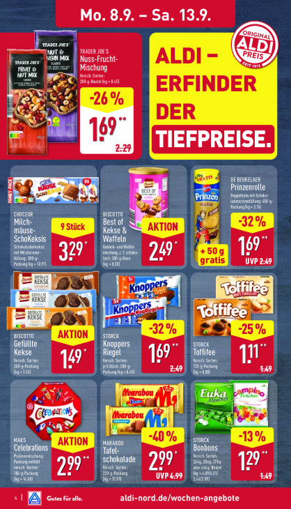 Aldi Nord Angebote ab 08.09.25 bis 13.09.25