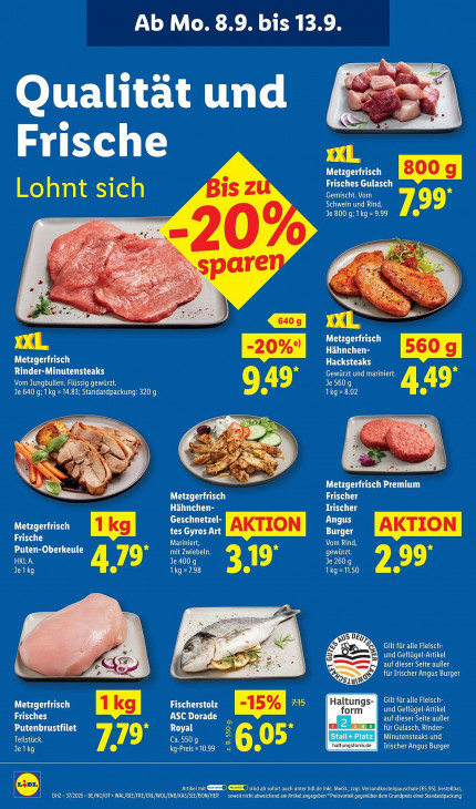 Lidl Angebote ab 08.09.25 bis 14.09.25