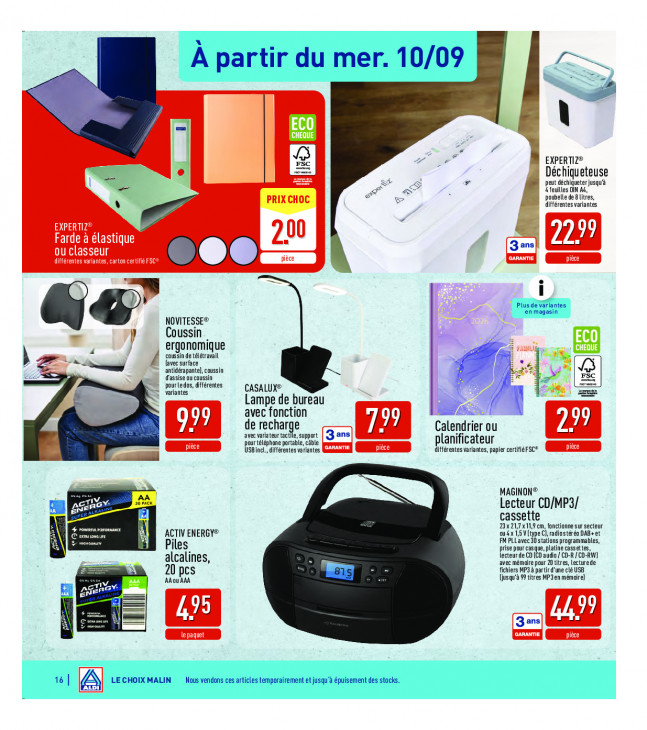 Aldi Dépliant 08.09.2025