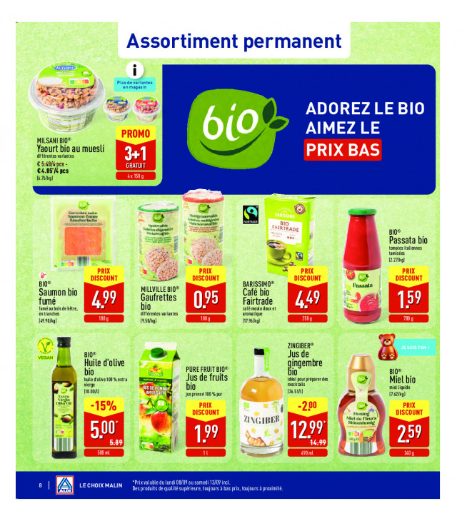 Aldi Dépliant 08.09.2025
