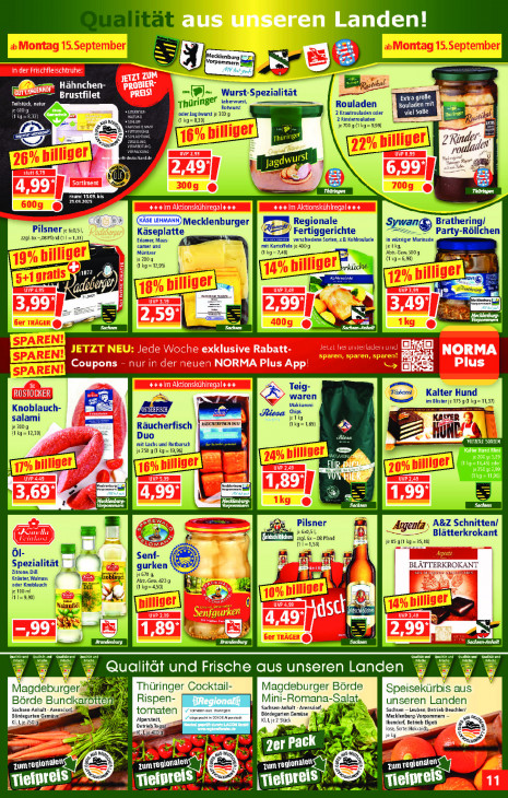 Norma Angebote ab 15.09.25 bis 20.09.25