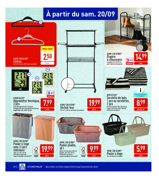 Aldi Dépliant 15.09.2025
