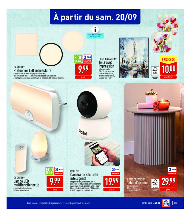 Aldi Dépliant 15.09.2025