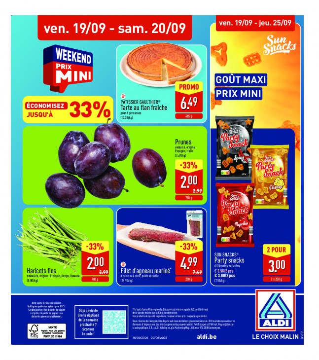 Aldi Dépliant 15.09.2025