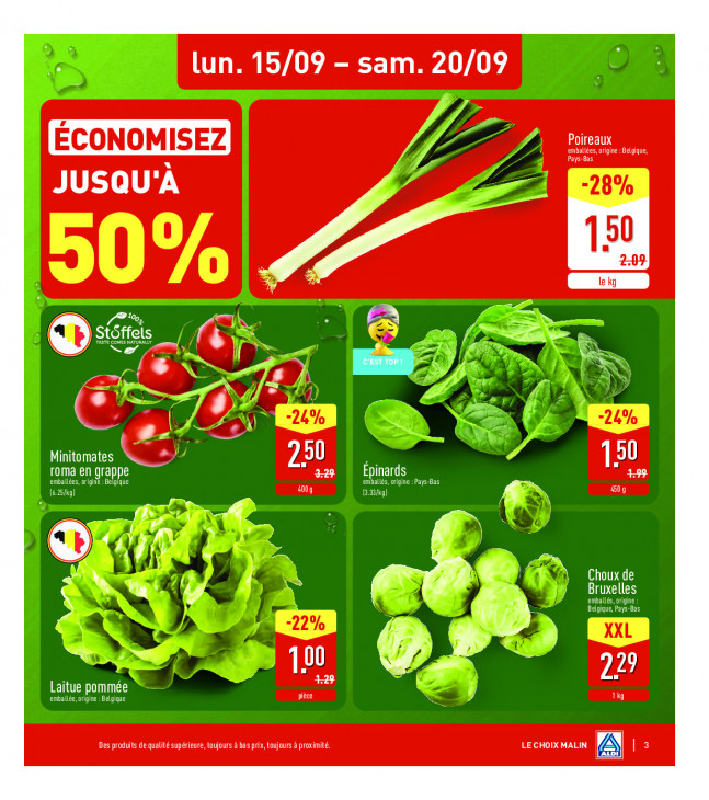 Aldi Dépliant 15.09.2025