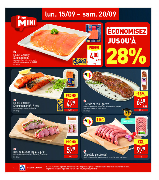 Aldi Dépliant 15.09.2025