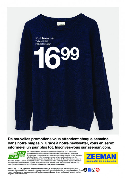 Zeeman Dépliant 13.09.2025